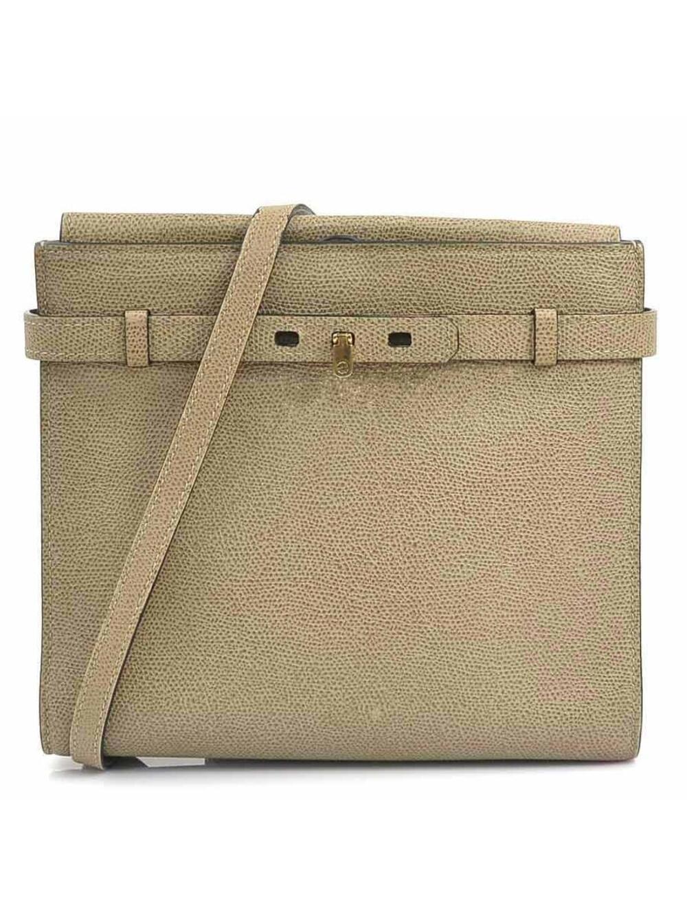 Auth Valextra Shoulder Bag Khaki Brown #300533V28B
